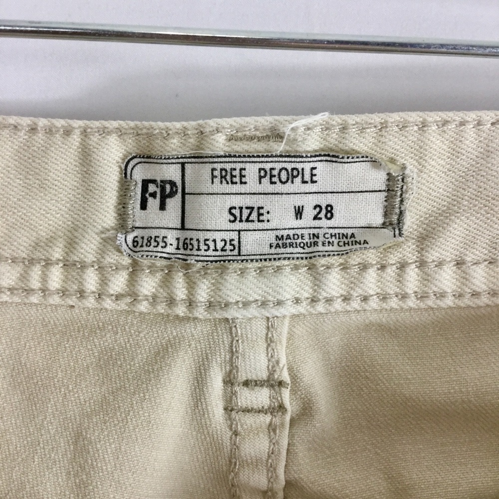 Free People Levon Zipper Skinny Bone Denim Jeans Size 28 - Picture 9 of 15